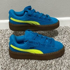 Size 6 Big Kids - PUMA x Fenty Creeper Phatty Jr - Speed Blue / Lime Pow / Gum